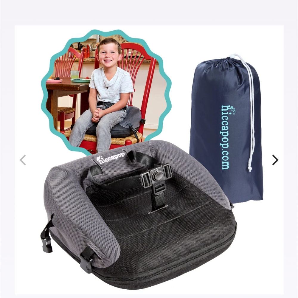 Hiccapop Black and Gray Travel Booster Seat